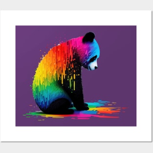 Lonely Colorful Panda Posters and Art